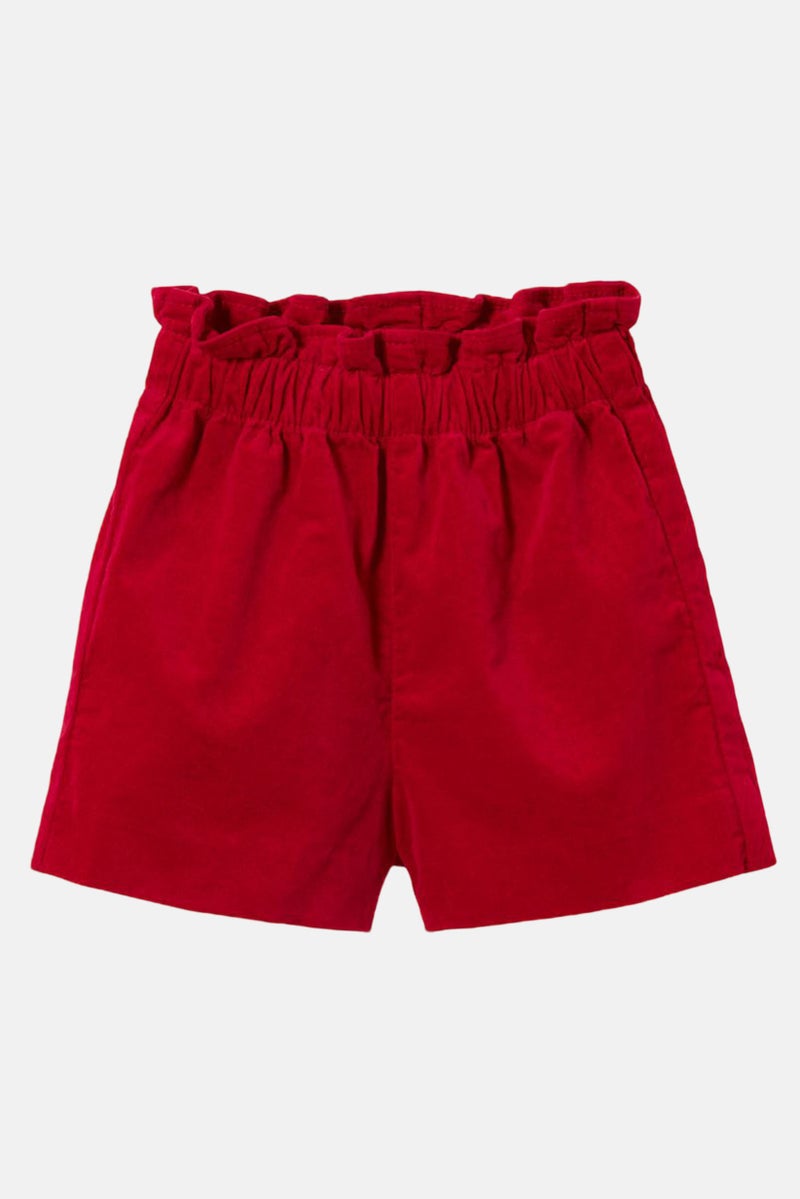 Tchibo Toddlers Girl Velvet Shorts, Red - Image 2